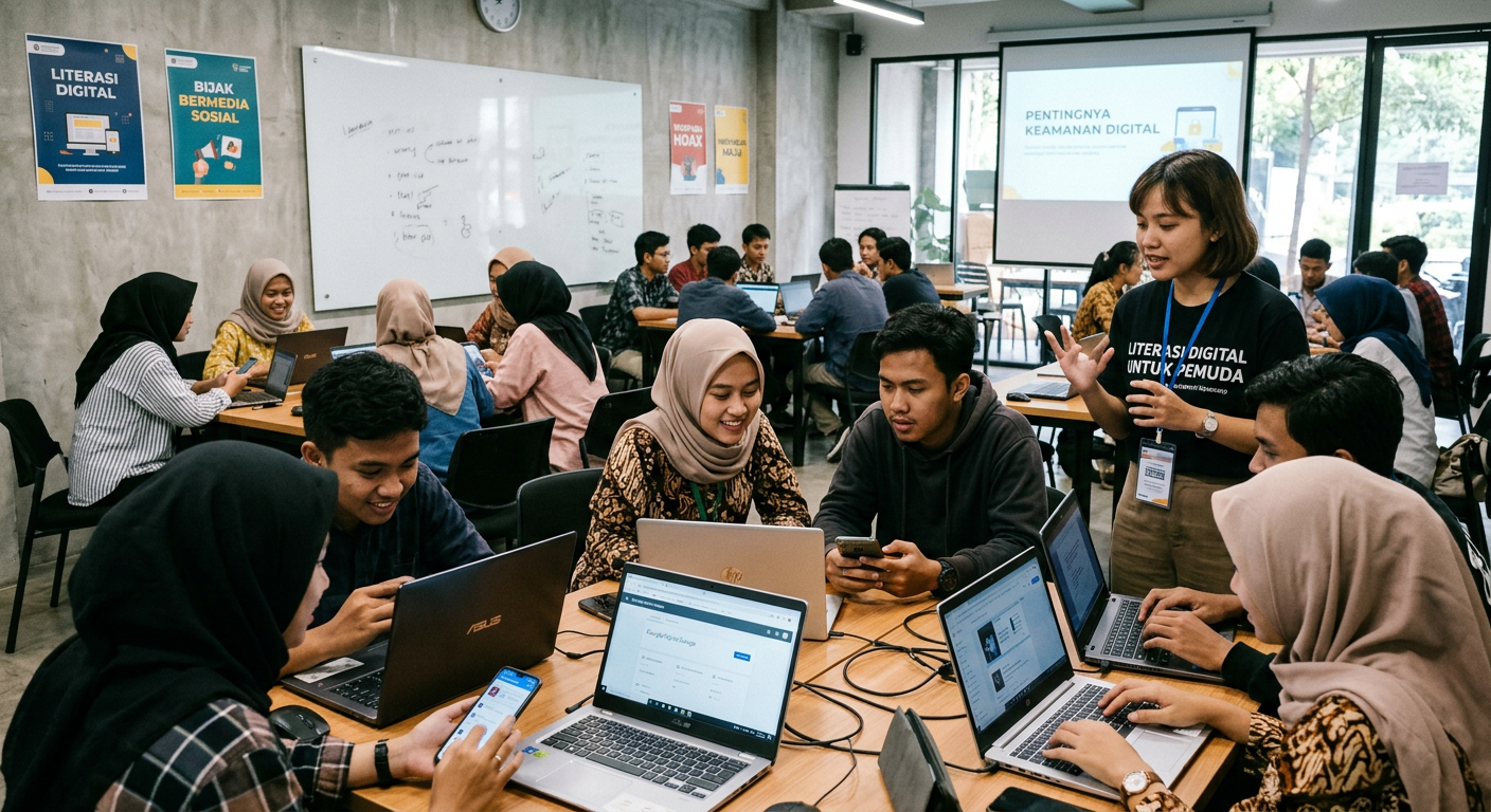 Workshop Literasi Digital Pemuda - kegiatan LIVESGP LANGKAT